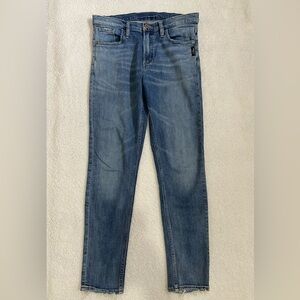 Silver Jeans Frisco Tapered Jeans with Raw Hem (16.5” Waist)